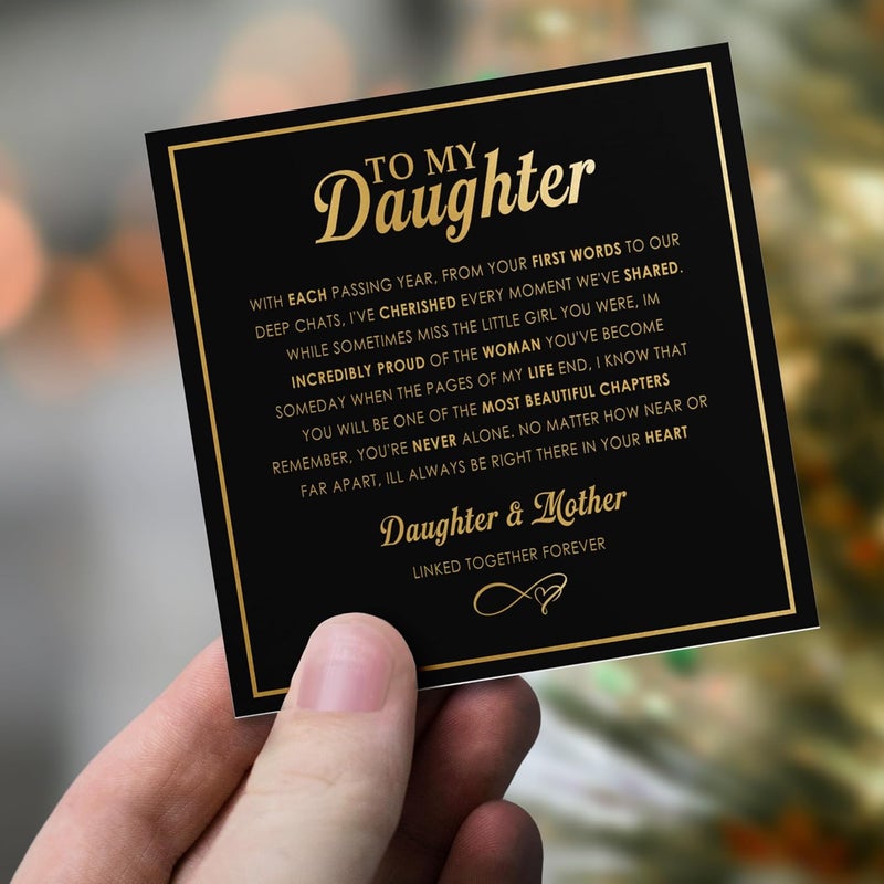 CALLA DECORGIFTS To My Daughter Bracelet From Mom And Dad With Heartfelt Message & Elegant Box, Valentines Gifts For Daughter, Jewelry Gift For Daughter From Mother and Father On Birthday, Graduation - Image 4